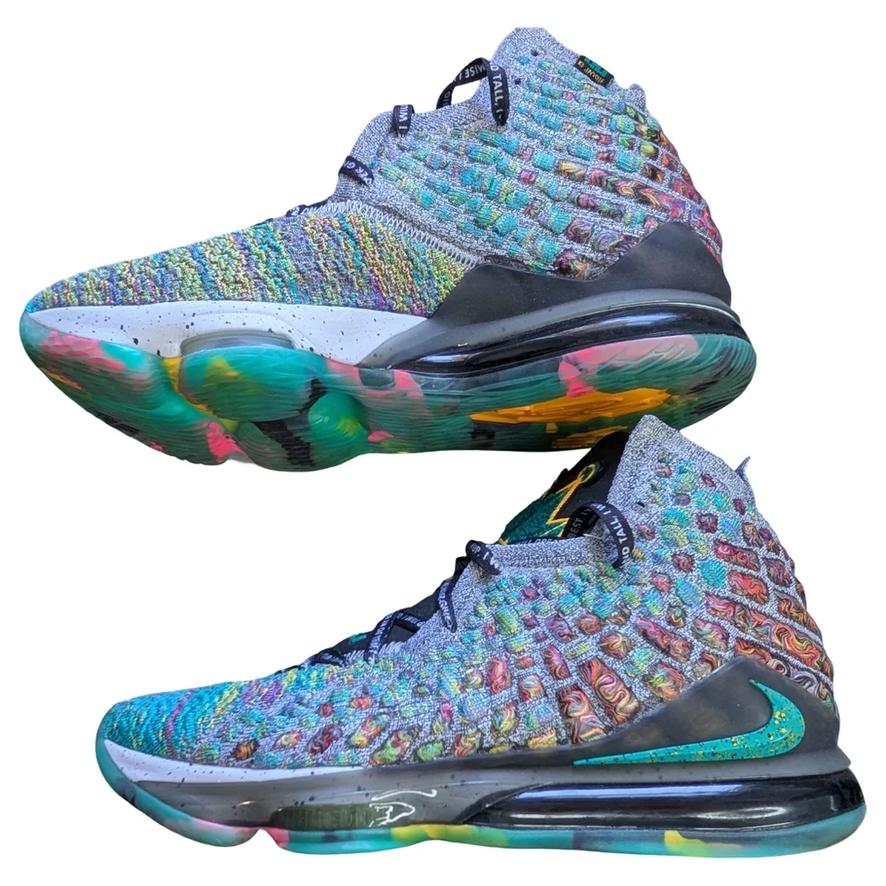 Nike LeBron 17 XVII "I Promise" Multicolor Basketball Shoes Size 11.5 - Picture 10 of 16
